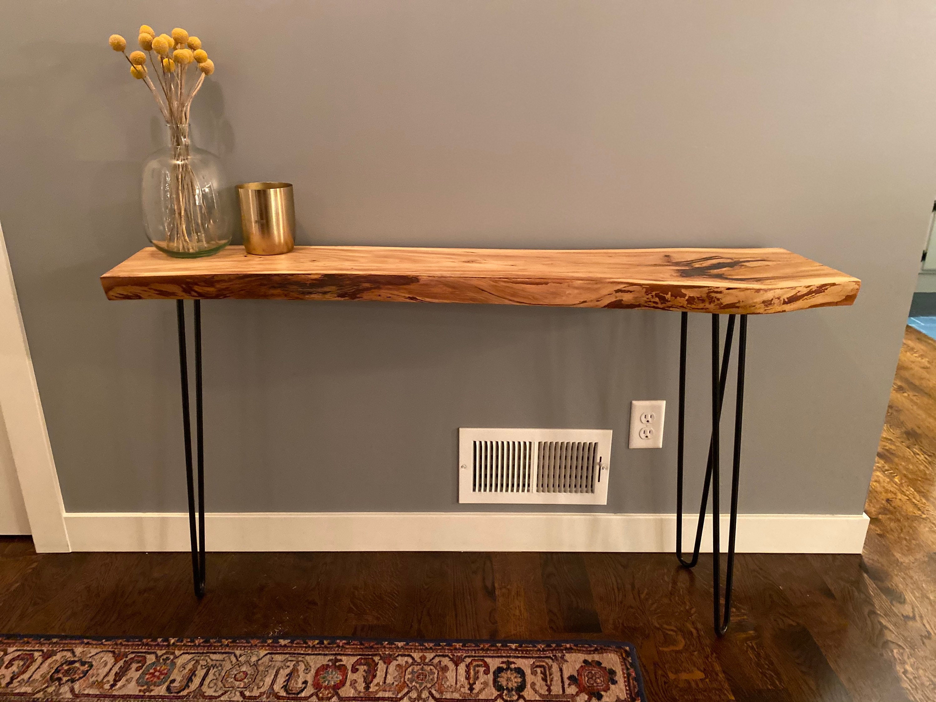 Live Edge Sofa Table Live Edge Entry Table Handmade Wood Etsy
