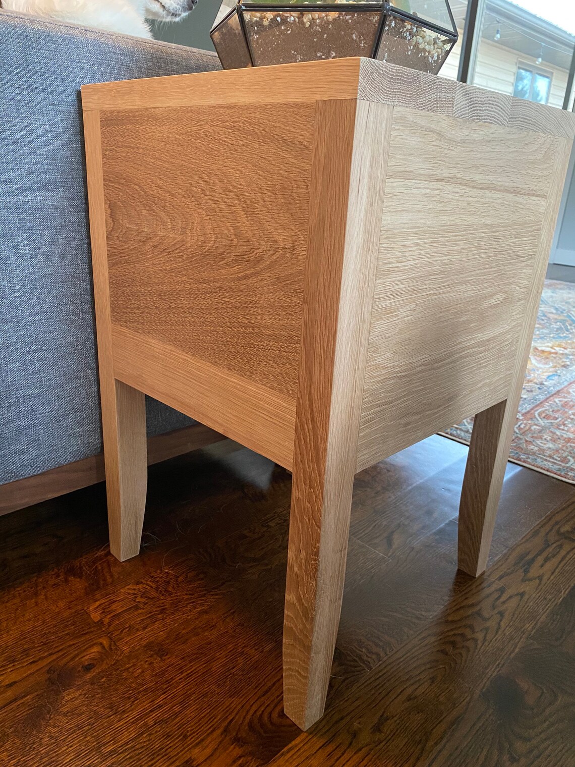 Solid White Oak End Table Side Table Nightstand Etsy