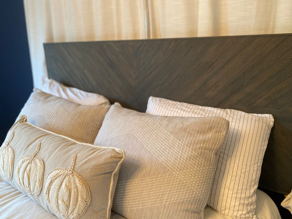 Rustic Chevron Headboard Reclaimed Wood Headboard Custom Etsy