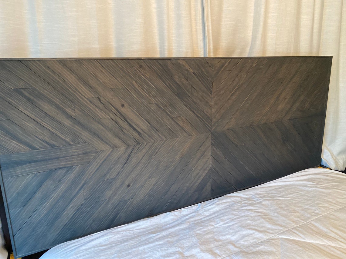 Rustic Chevron Headboard Reclaimed Wood Headboard Custom Etsy