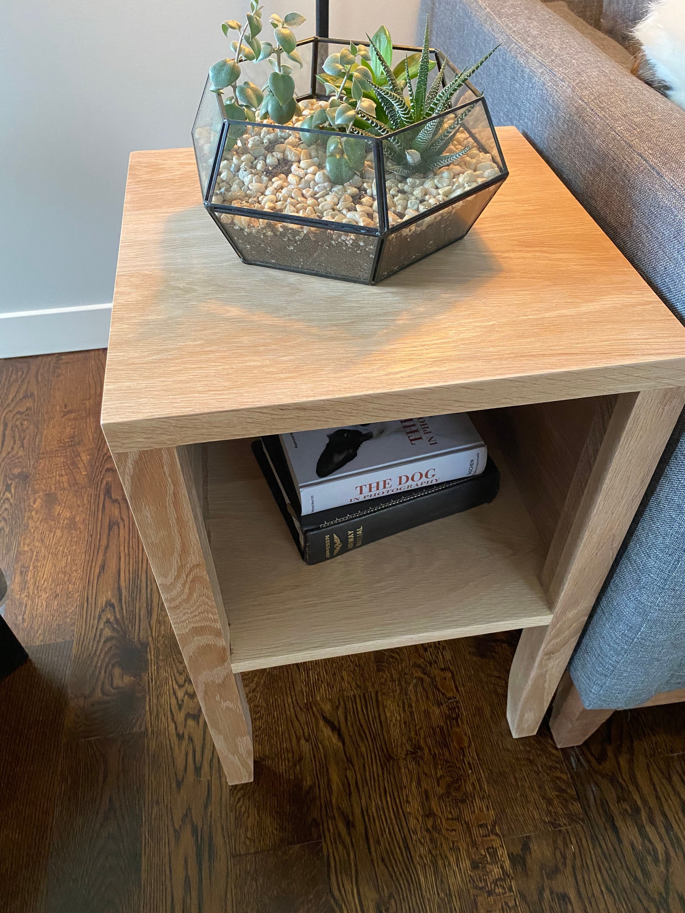 Solid White Oak End Table Side Table Nightstand Etsy