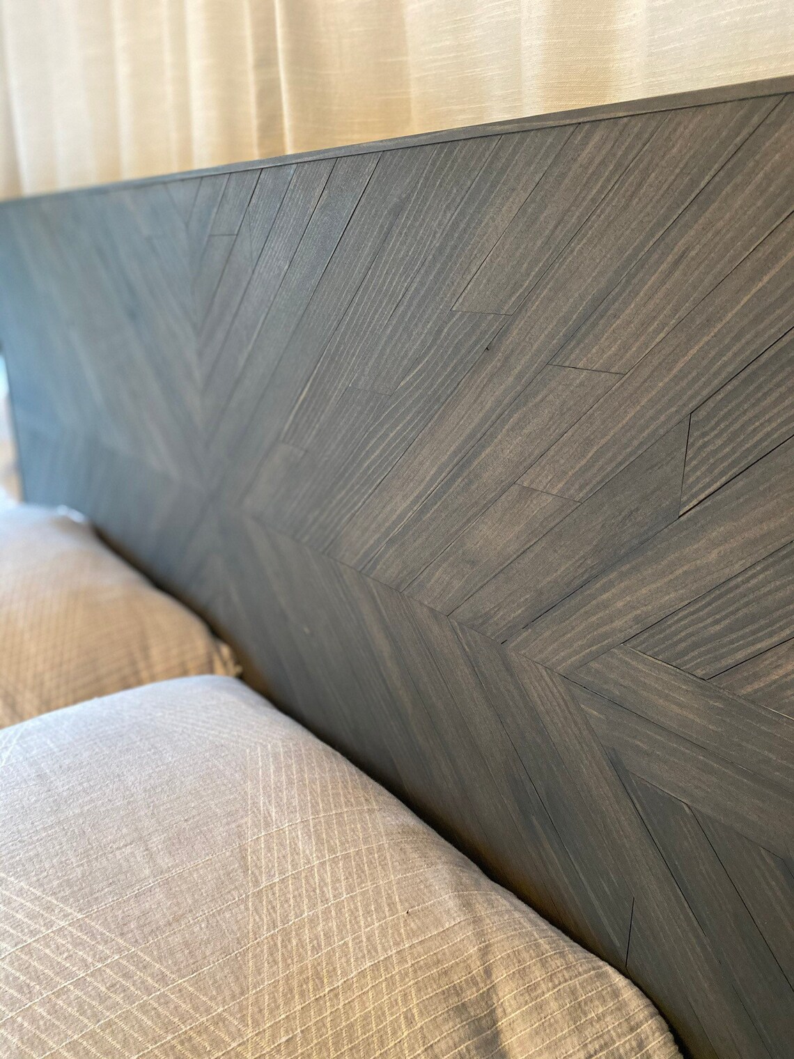 Rustic Chevron Headboard Reclaimed Wood Headboard Custom Etsy