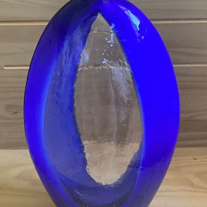 Vintage Modern 13” VASE Sommerso Cobalt Arte Nuova Pustetto & Zanetti