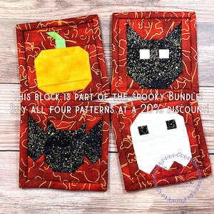 Bat Quilt Block PDF Pattern: Easy Scrap Fabric Mini Quilt (digital ...
