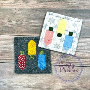 Holiday Lights Mini Quilt Pattern: Scrap Fabric Friendly (PDF Pattern)