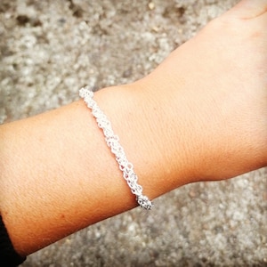 Nickel Free Silver Plated twisted bracelet