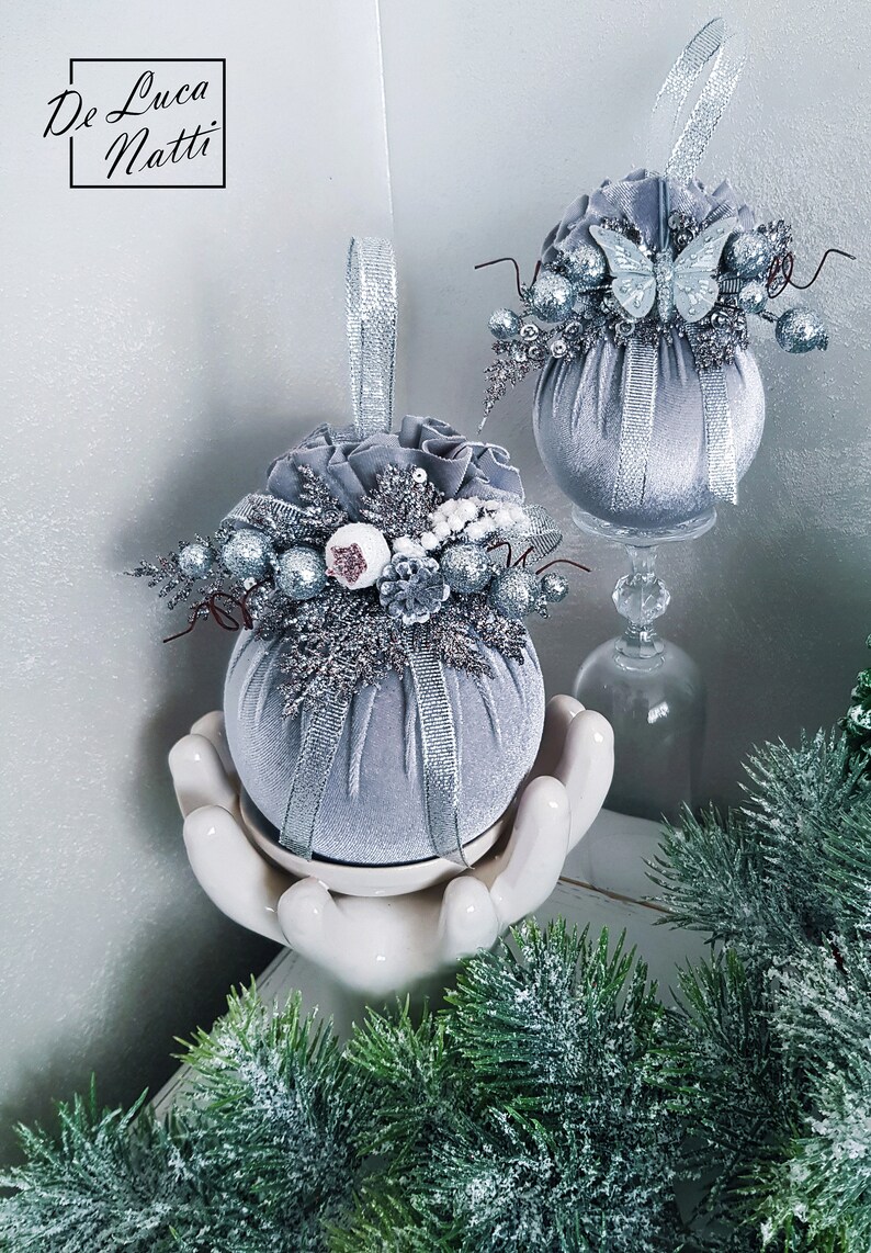 Albero Di Natale in Velluto Decorazione Natalizia Decorazioni Natalizie