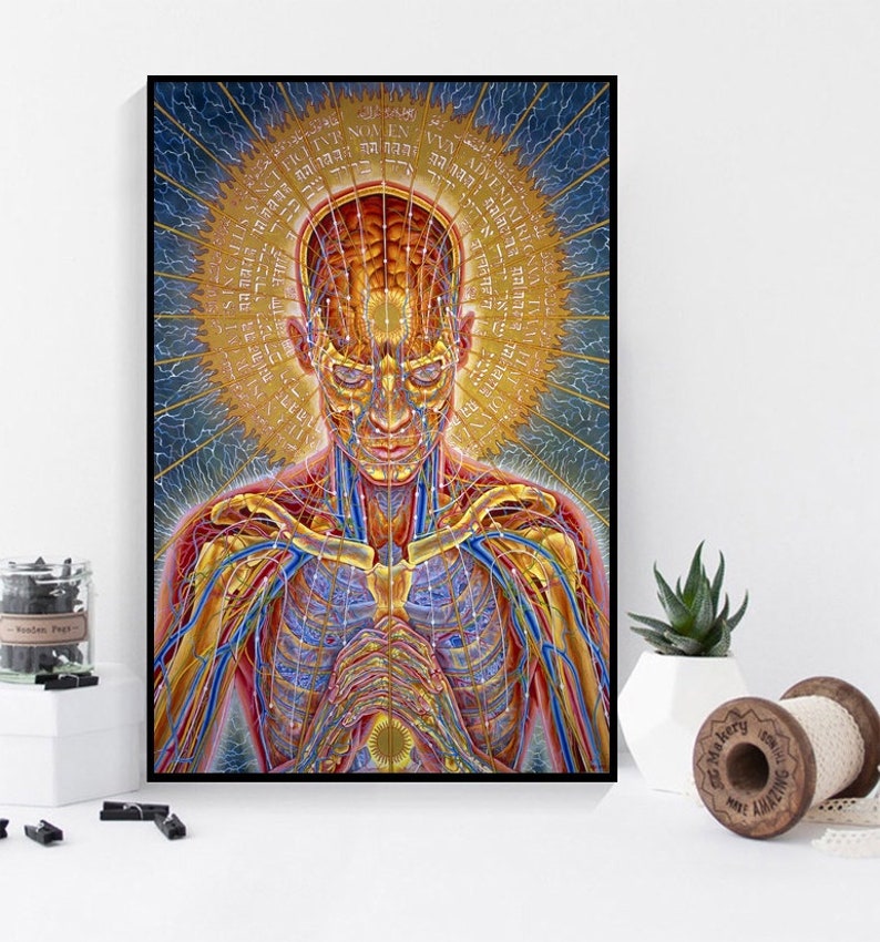 Abstract Alex Grey Vintage Celebrity Canvas Poster Frameless Etsy
