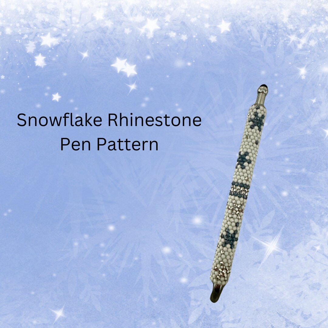 Snowflake Rhinestone Pen Pattern Template (PDF Pattern) - Etsy