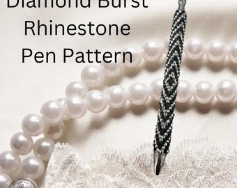 Diamond Burst Rhinestone Pen Pattern Template (PDF Pattern)