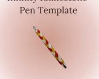 Infinity Rhinestone Pen Pattern, Bling Template (PDF Pattern)