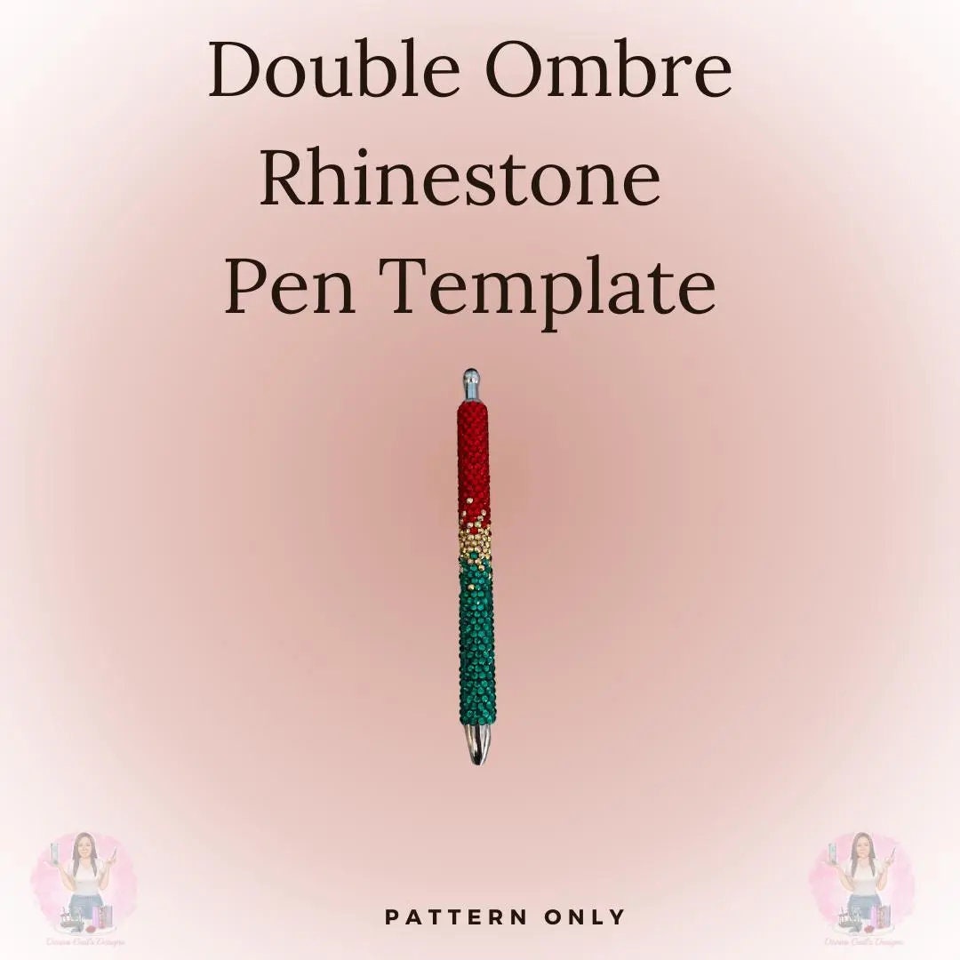 Double Ombre Rhinestone Pen Pattern Template (PDF Pattern) - Etsy