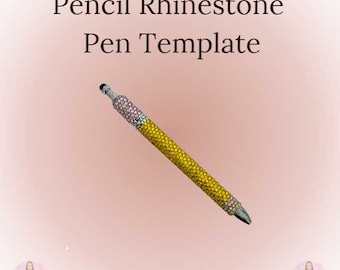Pencil Rhinestone Pen Pattern Template (PDF Pattern)