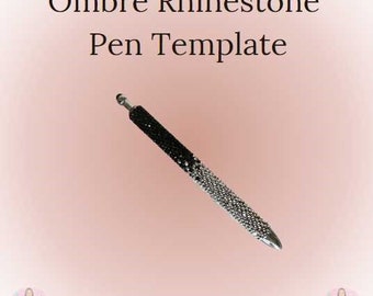 Ombre Rhinestone Pen Template, Makerflo Pen (PDF Pattern)