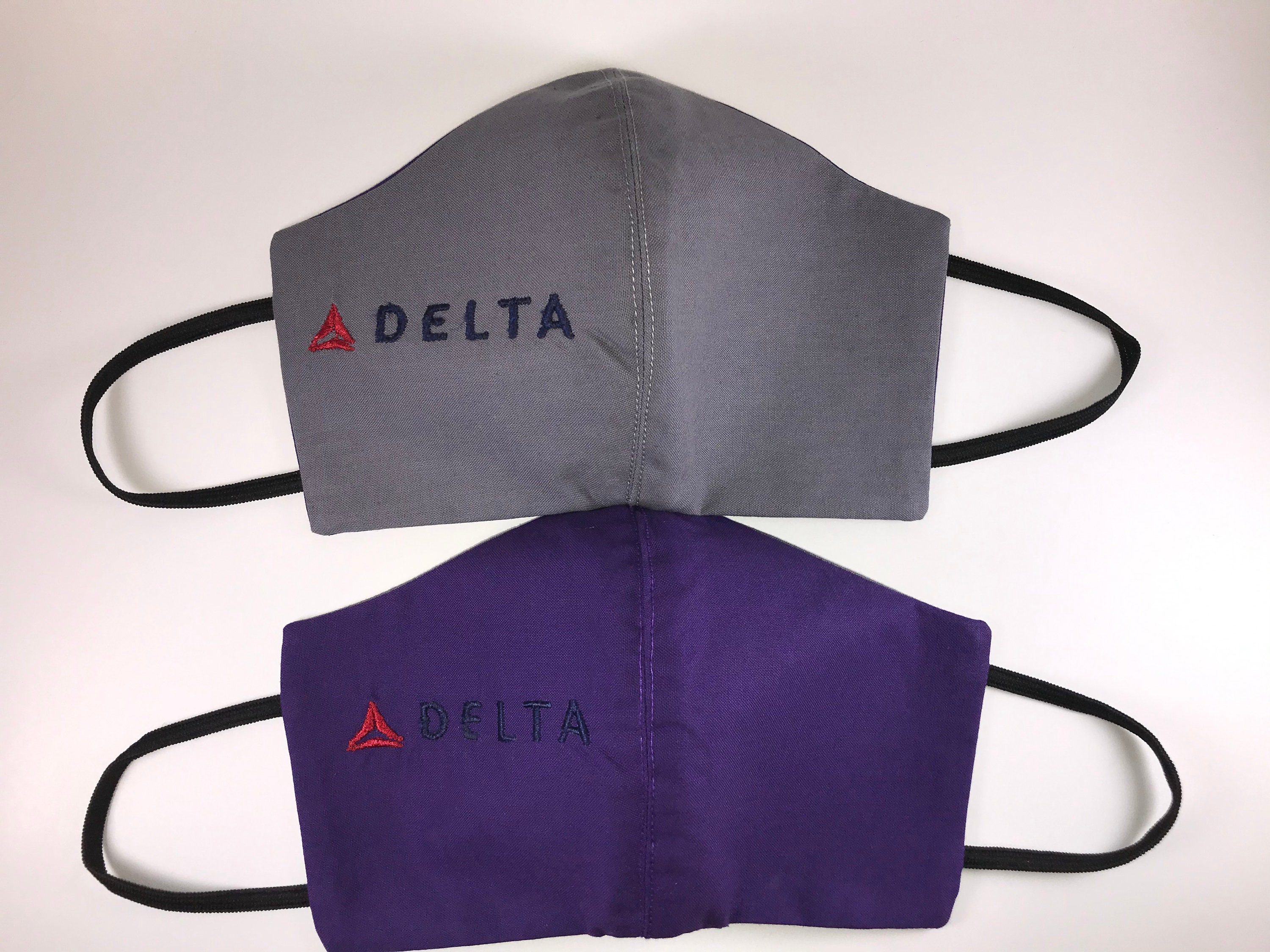 Delta Airlines Embroidered Double Layered Face Mask Etsy