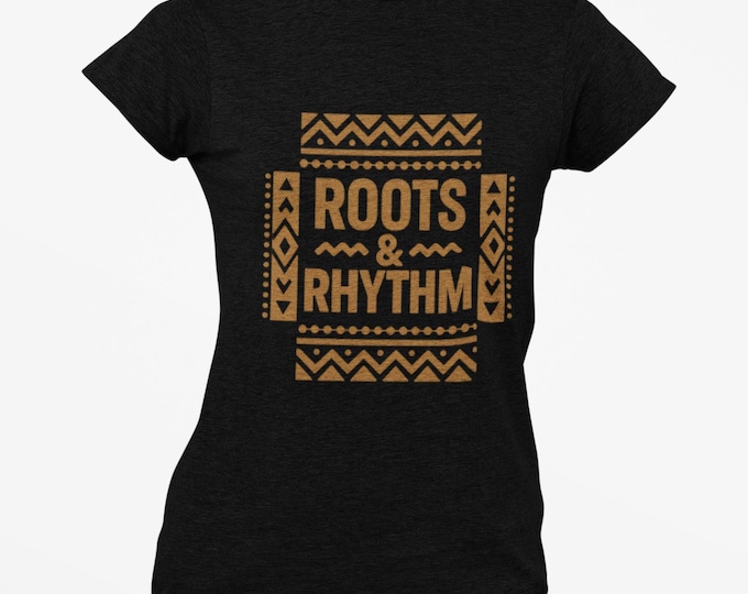 Featured listing image: Roots & Rhythm Cotton Tee: Vintage Inspired Boho Festival Shirt
