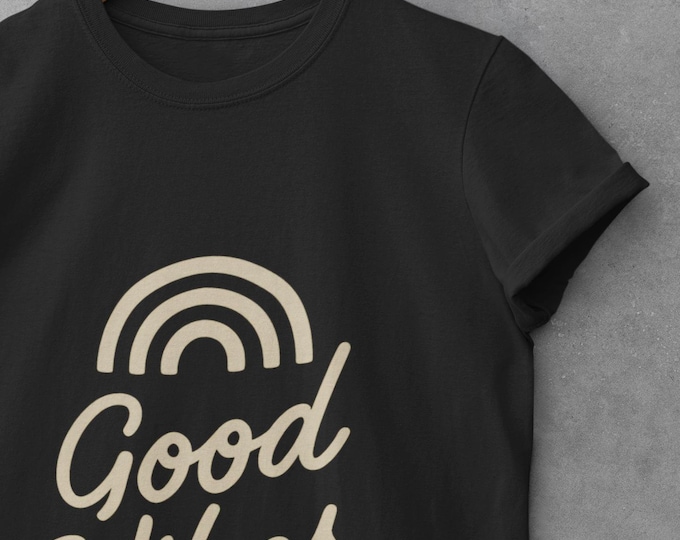 Featured listing image: Good Vibes Only T-Shirt: Unisex Softstyle Motivational Tee