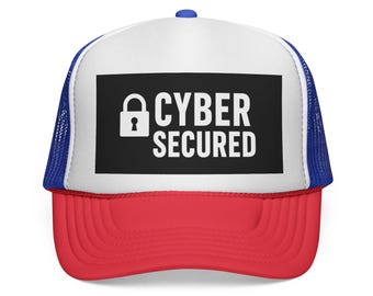 Cyber Secured Trucker Hat | Tech Enthusiast Gift, Cybersecurity Fashion, Trendy Tech Cap