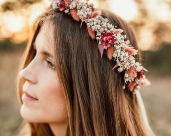 Flowercrown, Blumenkranz, Haarkranz, Blumenhaarkranz, Tiara, Trockenblumen, dried flowers, Hochzeit, Shooting, JGA