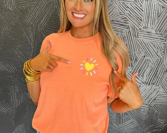 Sunshine State of Mind, Summer Graphic Tee, Distress Graphic T-Shirt, Summer, Comfort Colors Graphic Tee