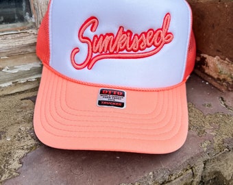 Sunkissed Foam Trucker, Summer, Sunshine Vibes, Beach Vibes, Summer Wear, Vacation Vibes