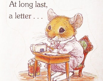 Wallace Tripp Retro Vintage Greeting Card Mouse Artwork Pawprints Made in the USA Current Kitschy Birthday Card Mail