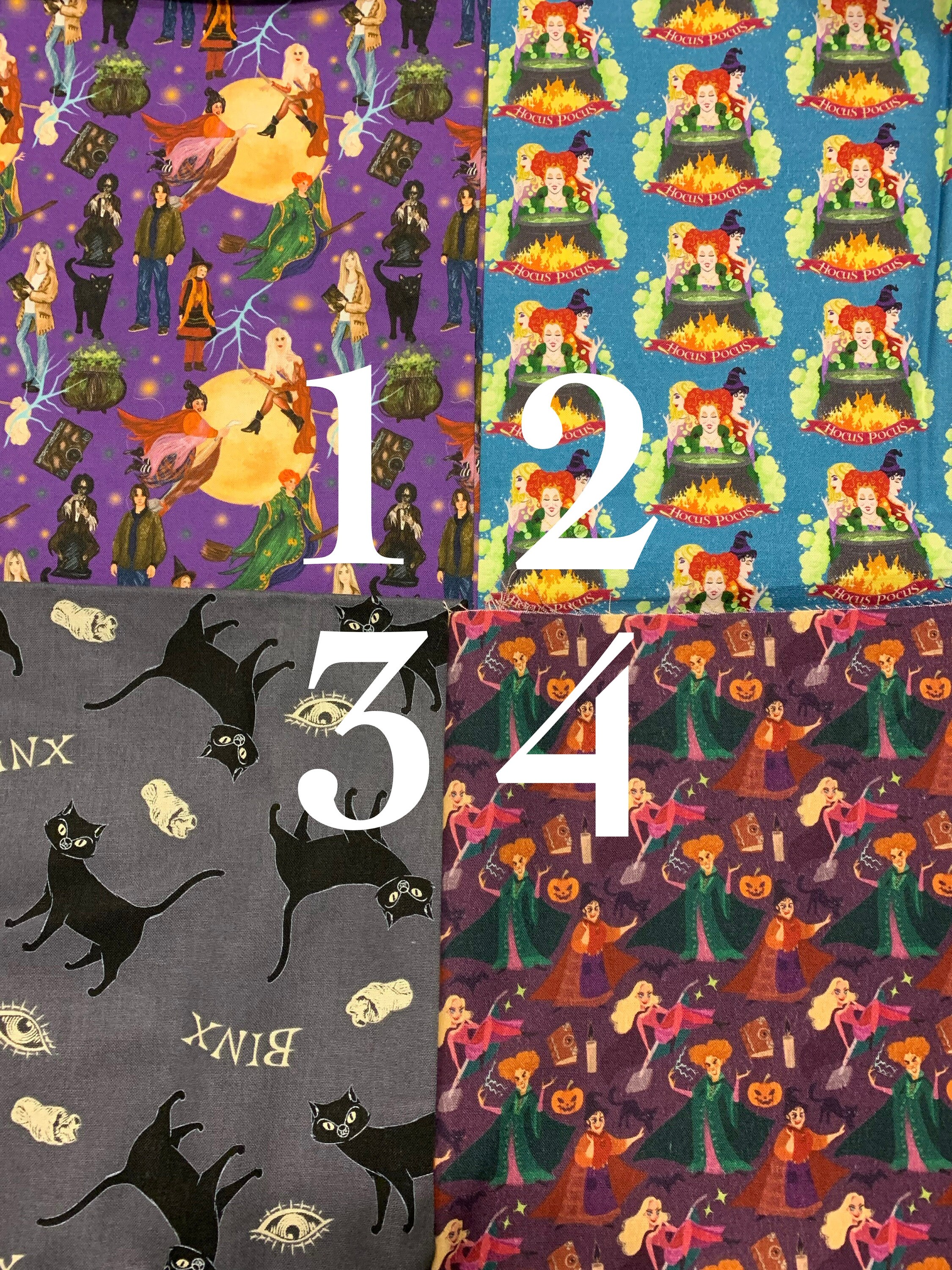 Halloween Disney Hocus Pocus Fabric, Disney Fabric by the Fat Quarter ...
