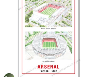 Maison Highbury Arsenal Football Club Art Deco Vierge Anniversaire Fete Des Peres Carte Fetes Occasions Speciales