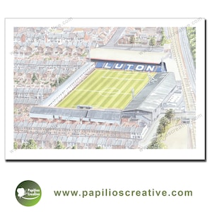 Luton Town Football Club - Kenilworth Road - Fine Art Watercolour Limited Edition poster print