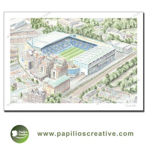 Chelsea Football Club - Stamford Bridge Study 2 - Fine Art Watercolour Limited Edition poster print
