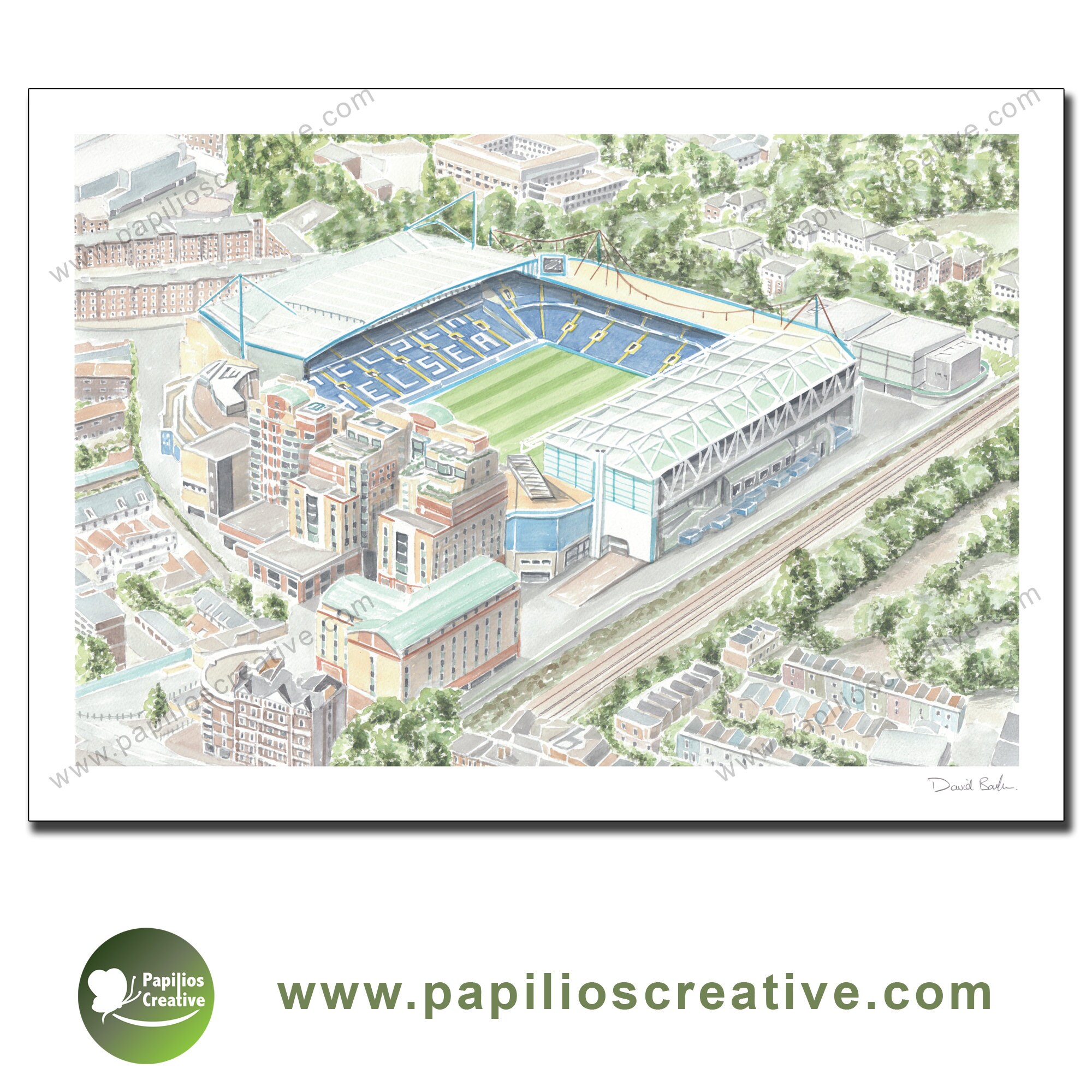Chelsea FC Art Print Nutty CFC the Blues Stamford