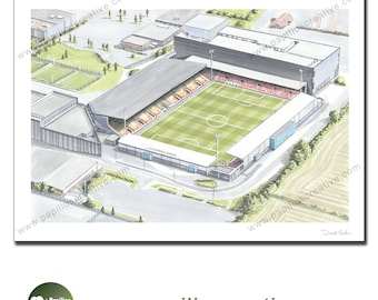 York City FC - York Community Stadium - Fine Art Watercolour Limited Edition poster print