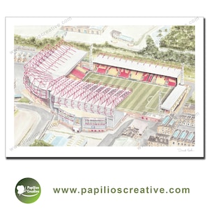 Bradford City Football Club - Valley Parade - Fine Art Watercolour Limited Edition poster print