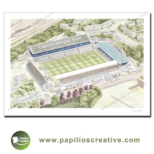 Cardiff City Football Club - Ninian Park - Watercolour Limited Edition poster print