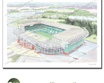 Celtic Football Club - Celtic Park - Fine Art Watercolour Limited Edition poster print