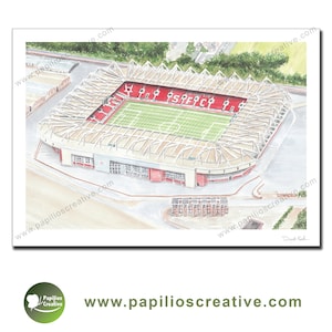 Southampton Football Club - St Mary’s Stadium - Fine Art Watercolour Limited Edition poster print