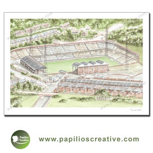 Charlton Athletic Football Club - The Old Valley - Fine Art aquarel Limited Edition posterafdruk