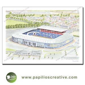 Cardiff City Football Club - Cardiff City Stadium - Watercolour Limited Edition poster print