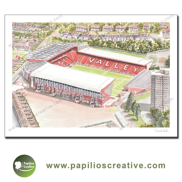 Charlton Athletic Football Club - The Valley - Fine Art Watercolour Limited Edition poster print