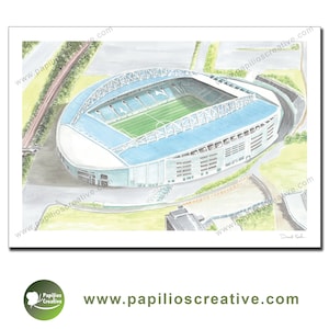 Brighton and Hove Albion Football Club - Amex Stadium  - Fine Art Watercolour Limited Edition poster print