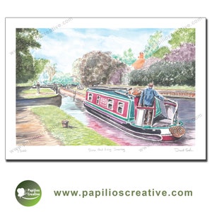Slow And Easy Journey - Canal Fine Art Watercolour Limited Edition print