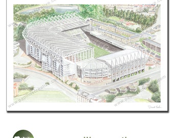 Newcastle United Football Club - St James Park - Fine Art Watercolour Limited Edition poster print