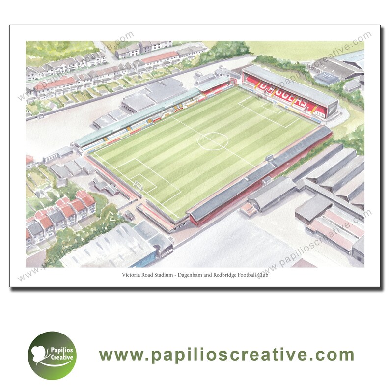 Dagenham and Redbridge FC Victoria Road Stadium Fine Art Etsy