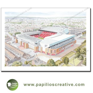 Liverpool Football Club - Anfield (Studio 2) - Stampa poster ad acquerello fine art in edizione limitata