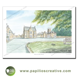Stow-on-the-Wold pen and watercolour Limited Edition print
