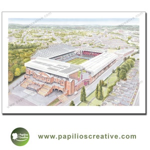 Aston Villa Football Club - Villa Park  (Study 1) - Fine Art Watercolour Limited Edition poster print