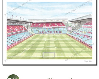Aston Villa - Inside Villa Park  - Fine Art Watercolour Limited Edition poster print