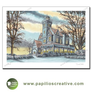 Practical Magic House pen and watercolour Limited Edition print
