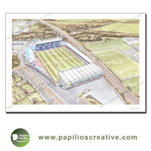 Raith Rovers FC - Stark&#39;s Park, Fine Art Watercolour Limited Edition poster print