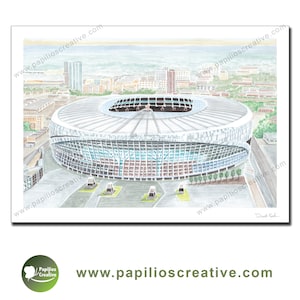 Tottenham Hotspur Football Club - The Tottenham Hotspur Stadium - Fine Art Watercolour Limited Edition poster print